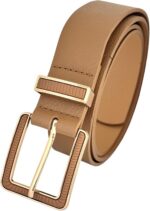Cinto Feminino de Couro Pu Bege Plus Size ZERASTOCK Hype Vippy com ajuste confortável e estilo para valorizar seus looks. - Imagem 3