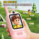 Diyeeni Vídeo Porteiro Infantil com vídeo, trocador de voz, alcance de 600 m e bateria de 8 horas, ideal para crianças e aventuras. - Imagem 6