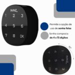 Fechadura Digital Eletrônica M1602 Papaiz com senha e teclado iluminado, mais segurança, praticidade e instalação fácil. - Imagem 3