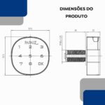 Fechadura Digital Eletrônica M1602 Papaiz com senha e teclado iluminado, mais segurança, praticidade e instalação fácil. - Imagem 7