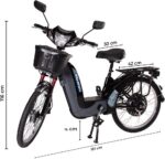 Bicicleta Elétrica Wehawk HW03 500W com bateria recarregável e mobilidade prática para suas compras e deslocamentos. - Imagem 9
