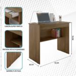 Escrivaninha/Mesa de Computador com 1 Gaveta e Prateleira Organizadora: mais organização e praticidade para estudo e home office. - Imagem 3