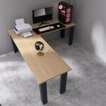 Mesa Gamer em L Industrial Preto: amplo espaço, ergonomia e organização para estudar, trabalhar e jogar com conforto. - Imagem 5