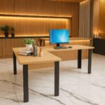 Mesa Gamer em L Industrial Preto: amplo espaço, ergonomia e organização para estudar, trabalhar e jogar com conforto. - Imagem 7