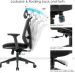 Cadeira de escritório MK-900 com assento estofado e encosto em tela mesh para mais conforto e ergonomia. - Imagem 6