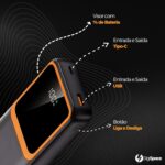 Carregador Portátil 20000mAh 22.5W: recarga ultrarrápida, visor LED e 2 saídas para Android e iOS. - Imagem 3