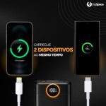 Carregador Portátil 20000mAh 22.5W: recarga ultrarrápida, visor LED e 2 saídas para Android e iOS. - Imagem 4