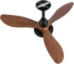 Ventilador de Teto Plafon Aires Preto com Pás de Madeira 25W LED Multicolor Dimerizável – Ultra Silencioso, 6 Velocidades, Controle Remoto para Salas, Quartos e Ambientes Internos - Imagem 6