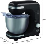 BLACK+DECKER Batedeira Planetária 5L, 750W e 8 velocidades: potência e precisão para receitas perfeitas. - Imagem 6