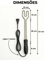 Acendedor Elétrico para Churrasqueira e Lareira 1200W: acende rápido, com mais segurança e sem álcool ou complicação. - Imagem 5