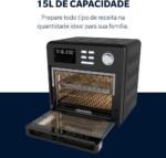 Oster Forno e Fryer 15L 10 em 1: mais versatilidade para assar e fritar sem óleo com 1600W de potência. - Imagem 3