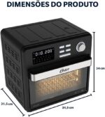 Oster Forno e Fryer 15L 10 em 1: mais versatilidade para assar e fritar sem óleo com 1600W de potência. - Imagem 4