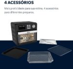 Oster Forno e Fryer 15L 10 em 1: mais versatilidade para assar e fritar sem óleo com 1600W de potência. - Imagem 6