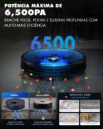 Robô Aspirador MUJIOO X6Max com LiDAR 360°, aspira e passa pano, recarga automática e controle por app e voz - Imagem 3