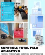 Robô Aspirador MUJIOO X6Max com LiDAR 360°, aspira e passa pano, recarga automática e controle por app e voz - Imagem 9
