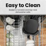 Chefman Air Fryer 4 QT compacta com tecnologia Hi-Fry para refeições rápidas e fáceis, com janela visível e prática para uso diário - Imagem 6