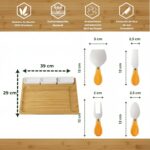 Tábua de Frios e Queijos HYATTO HOME com 3 Tigelas e 4 Facas, ideal para servir com elegância e presentear. - Imagem 3