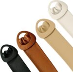 Cinto Feminino de Couro Legítimo Branco Off White Premium Faixa Larga ZERASTOCK Prime Boomy, elegância e ajuste perfeito para compor looks sofisticados. - Imagem 7