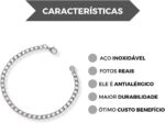 Pulseira Masculina Corrente Grumet 3mm de Aço Inox Prateado: estilo durável para comprar com segurança e elegância. - Imagem 3