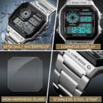 SKMEI relógio masculino esportivo digital à prova d’água com cronógrafo, alarme e retroiluminação para uso diário - Imagem 6