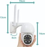 Câmera Ip Icsee Prova D'água Wi-Fi Externa HD 1080p com visão noturna e detecção de movimento para segurança completa - Imagem 3