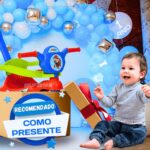 Carrinho de passeio infantil com proteção e brinquedos didáticos, ideal para acompanhar os primeiros passos com segurança. - Imagem 3