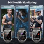 Relógio inteligente militar para homens com chamadas e lanterna para esportes ao ar livre - Imagem 5