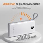 Power Bank 20000mAh com Carga Rápida e Múltiplas Portas para iOS, Android, USB e Type-C, leve e portátil - Imagem 3
