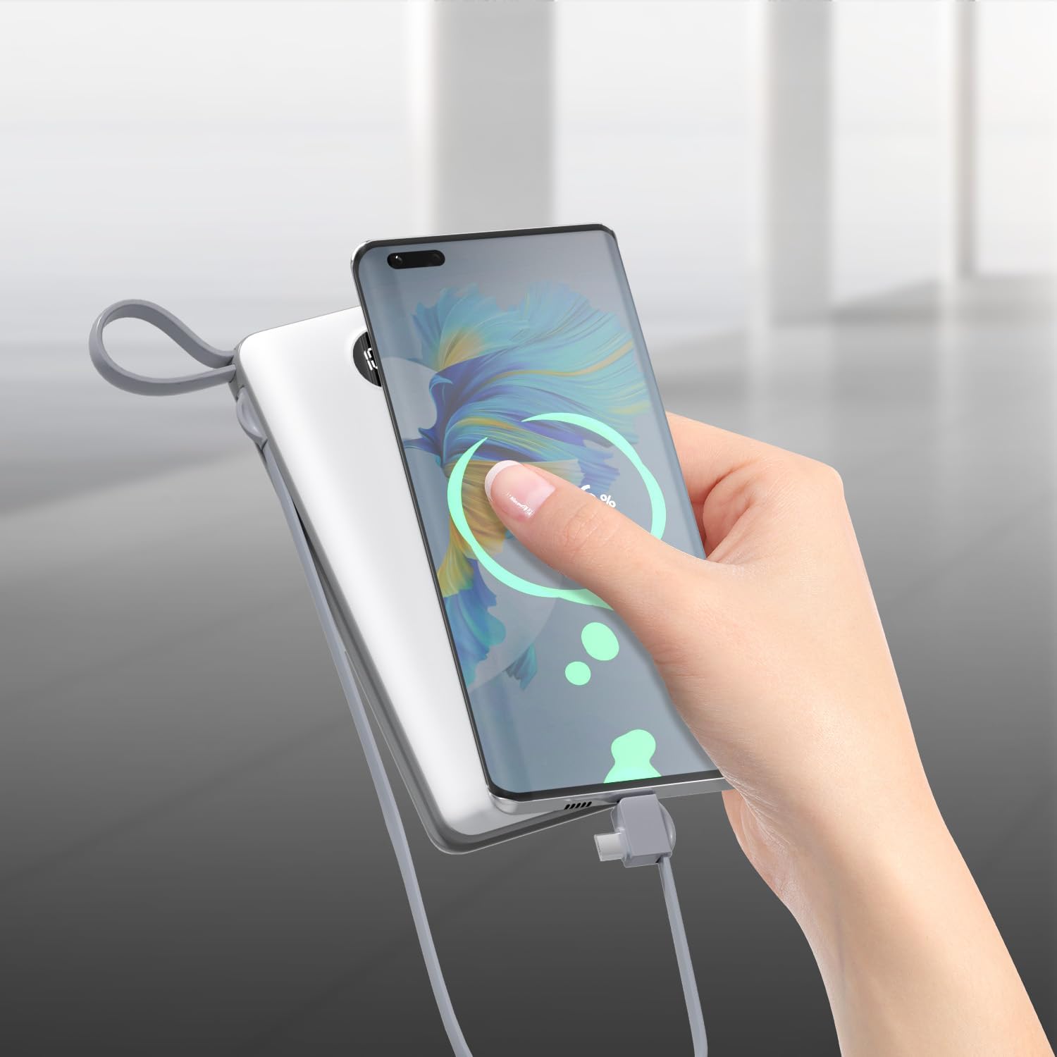 Power Bank 20000mAh com Carga Rápida e Múltiplas Portas para iOS, Android, USB e Type-C, leve e portátil - Imagem 6