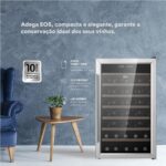 Adega Climatizada Eos Premium Eac51m 51 Garrafas 110v com controle eletrônico e refrigeração por compressor para melhor conservação. - Imagem 5