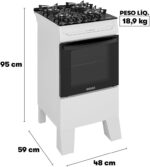 Fogão 4 Bocas Itatiaia Electra Glass Plus com mesa de vidro e acendimento automático, ideal para praticidade e beleza na cozinha. - Imagem 4