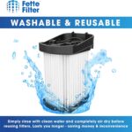 Filtro HEPA Fette Filter XFFWV400 para Shark Wandvac Power Pet, kit com 3 peças e alta retenção de partículas - Imagem 4