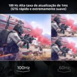 Monitor Gamer 23.8 IPS Full HD 100Hz 1ms: mais fluidez, cores reais e desempenho ideal para jogos e trabalho. - Imagem 3