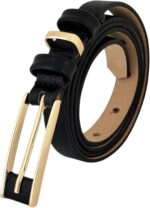 Cinto Feminino Preto em Couro Legítimo Premium Extra Fino ZERASTOCK Prime Harley para look elegante e sofisticado - Imagem 5