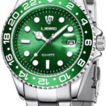 Relógio Masculino Militar em Aço Inoxidável, resistente à água 30M, com calendário e estilo versátil para esporte, casual e negócios.