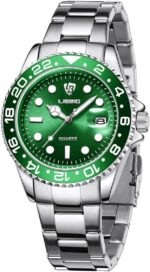 Relógio Masculino Militar em Aço Inoxidável, resistente à água 30M, com calendário e estilo versátil para esporte, casual e negócios.