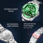 Relógio Masculino Militar em Aço Inoxidável, resistente à água 30M, com calendário e estilo versátil para esporte, casual e negócios. - Imagem 5
