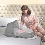 Moisés de Viagem para Bebés: berço portátil leve, dobrável e fácil de transportar para viagens e sestas seguras - Imagem 3