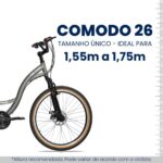 Bicicleta BLITZ Comodo Aro 26 alumínio, 21v e freio a disco: conforto, estabilidade e mobilidade urbana segura. - Imagem 8