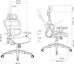 Cadeira de Escritório Sophy Ergonomica Premium com encosto bipartido, braços 6D e conforto ideal para longas jornadas. - Imagem 3