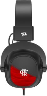 Headset Gamer Redragon Flamengo Vulture FL530: som potente, conforto respirável e microfone removível para jogar com mais desempenho. - Imagem 3