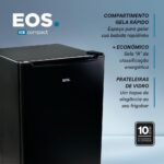 Frigobar EOS 71 Litros Ice Compact Preto EFB81P 110V com gela rápido, espaço interno otimizado e eficiência energética A. - Imagem 7