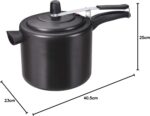 Panela de Pressão 7,0L Alumínio Fortaleza Preto: mais segurança e praticidade para cozinhar no fogão a gás ou elétrico. - Imagem 3
