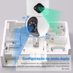 Câmera IP WiFi Interna 4MP: lente dupla, visão noturna, áudio bidirecional e detecção de pessoas e pets. - Imagem 6