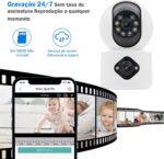 Câmera IP WiFi Interna 4MP: lente dupla, visão noturna, áudio bidirecional e detecção de pessoas e pets. - Imagem 7