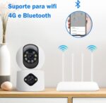 Câmera IP WiFi Interna 4MP: lente dupla, visão noturna, áudio bidirecional e detecção de pessoas e pets. - Imagem 8
