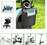 Bolsa para scooter elétrica com suporte de celular, à prova d’água e grande capacidade, ideal para organizar seus itens com segurança - Imagem 3