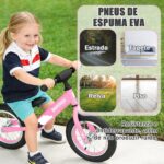 Bicicleta de Equilíbrio Infantil ajustável: leve, segura e ideal para desenvolver equilíbrio e coordenação com diversão. - Imagem 6
