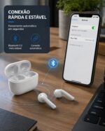 Fone de Ouvido Sem Fio Bluetooth 5.4 com cancelamento de ruído, bateria de até 16h e microfone para chamadas. - Imagem 3