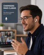Fone de Ouvido Sem Fio Bluetooth 5.4 com cancelamento de ruído, bateria de até 16h e microfone para chamadas. - Imagem 4